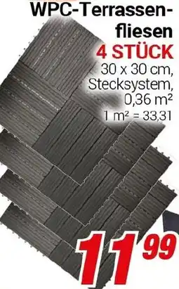 CENTERSHOP WPC-Terrassenfliesen Angebot