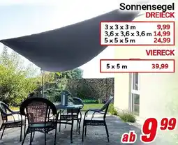 CENTERSHOP Sonnensegel DREIECK Angebot