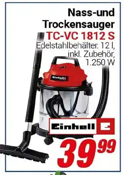 CENTERSHOP Einhell Nass-und Trockensauger TC-VC 1812 S Angebot