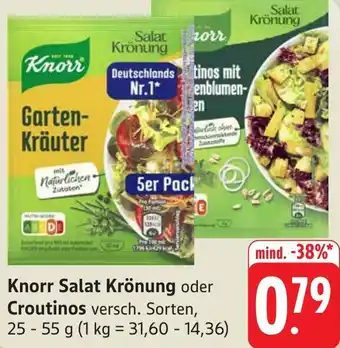 Gebauer's Knorr Salat Krönung oder Croutinos Angebot