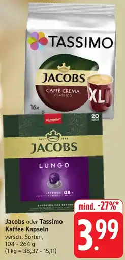 Gebauer's Jacobs oder Tassimo Kaffee Kapseln Angebot