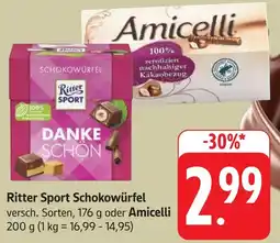 Gebauer's Ritter Sport Schokowürfel oder Amicelli Angebot