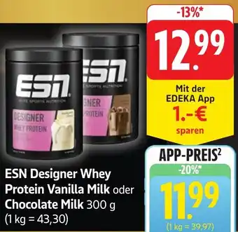 Gebauer's ESN Designer Whey Protein Vanilla Milk oder Chocolate Milk Angebot