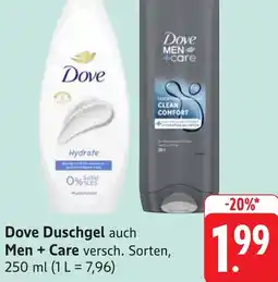Gebauer's Dove Duschgel auch Men + Care Angebot