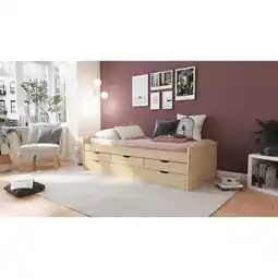 Netto Marken-Discount Funktionsbett Aus eins mach zwei 90x200 - Natur Angebot