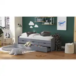 Netto Marken-Discount Funktionsbett Aus eins mach zwei 90x200 - grau Angebot