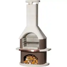Netto Marken-Discount Buschbeck San Remo Gartengrillkamin weiß-braun Angebot