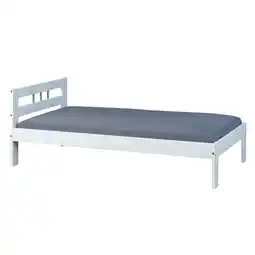 Netto Marken-Discount Inter Link Bettgestell Fana 90x200 cm Kiefer Massivholz weiss lackiert Angebot