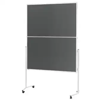 Netto Marken-Discount magnetoplan Moderationstafel weißer Rahmen, klappbar, mobil - Filz grau Angebot