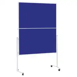 Netto Marken-Discount magnetoplan Moderationstafel weißer Rahmen, klappbar, mobil - Filz blau Angebot