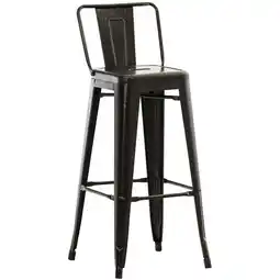 Netto Marken-Discount CLP Barhocker Mason aus Metall I Barstuhl mit Rückenlehne I Tresenhocker mit Fußstütze Angebot