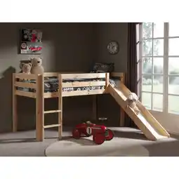 Netto Marken-Discount Vipack Spielbett Pino mit Rutsche, Kiefer massiv natur lackiert Angebot