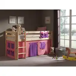 Netto Marken-Discount Vipack Spielbett Pino mit Textilset Bella, Kiefer massiv natur lackiert Angebot