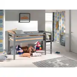Netto Marken-Discount Vipack Spielbett Pino , Kiefer massiv grau lackiert Angebot