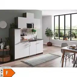Netto Marken-Discount Respekta Küchenzeile KB180EYWMIC 180 cm Weiß-Eiche York Nachbildung Angebot