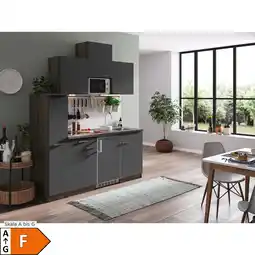 Netto Marken-Discount Respekta Küchenzeile KB180EYGMIC 180 cm Grau-Eiche York Nachbildung Angebot