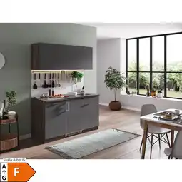 Netto Marken-Discount Respekta Küchenzeile KB150EYG 150 cm Grau-Eiche York Nachbildung Angebot