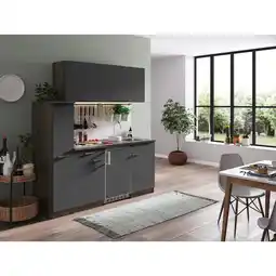 Netto Marken-Discount Respekta Küchenzeile KB180EYG 180 cm Grau-Eiche York Nachbildung Angebot