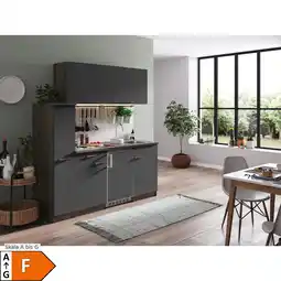 Netto Marken-Discount Respekta Küchenzeile KB180EYG 180 cm Grau-Eiche York Nachbildung Angebot