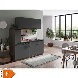 Netto Marken-Discount Respekta Küchenzeile KB180EYG 180 cm Grau-Eiche York Nachbildung Angebot