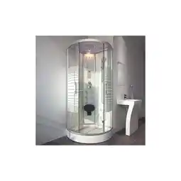 Netto Marken-Discount Home Deluxe Dampfdusche mit Wasserfall und Dampfsauna WHITE PEARL - 100 x 100 cm Angebot