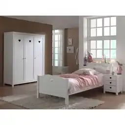 Netto Marken-Discount Vipack Set Amori bestehend aus: Einzelbett, Nachtkonsole und Kleiderschrank 3-trg Angebot