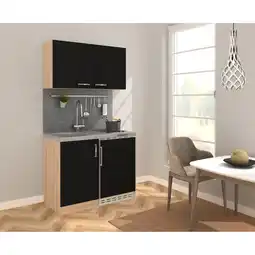 Netto Marken-Discount Respekta Miniküche MK100ESSOSC 100 cm schwarz - Glaskeramikkochfeld Angebot