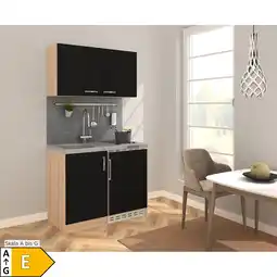 Netto Marken-Discount Respekta Miniküche MK100ESSOSC 100 cm schwarz - Glaskeramikkochfeld Angebot