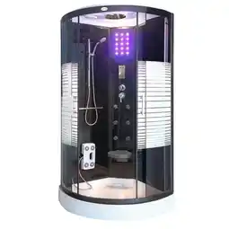 Netto Marken-Discount Home Deluxe Duschkabine mit Regendusche BLACK PEARL - 100 x 100 cm Angebot