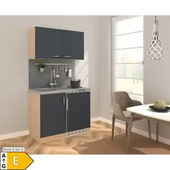 Netto Marken-Discount Respekta Miniküche MK100ESGOSS 100 cm grau - Kochmulde Angebot