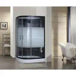 Netto Marken-Discount Home Deluxe Duschkabine mit Regendusche BLACK PEARL - 120x80 cm Links Angebot
