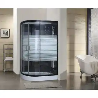 Netto Marken-Discount Home Deluxe Duschkabine mit Regendusche BLACK PEARL - 120x80 cm Links Angebot