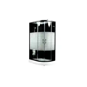 Netto Marken-Discount Home Deluxe Duschkabine mit Regendusche BLACK PEARL - 120x80 cm Rechts Angebot