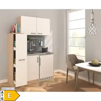 Netto Marken-Discount Respekta Miniküche MK130ESWOSC 130 cm weiß - Glaskeramikkochfeld Angebot