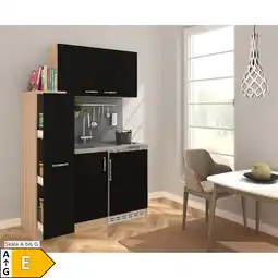 Netto Marken-Discount Respekta Miniküche MK130ESSOSC 130 cm schwarz - Glaskeramikkochfeld Angebot