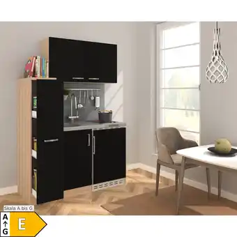 Netto Marken-Discount Respekta Miniküche MK130ESSOSC 130 cm schwarz - Glaskeramikkochfeld Angebot
