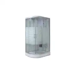 Netto Marken-Discount Home Deluxe Duschkabine mit Wasserfall und Rückenmassage WHITE PEARL - 120x80 cm Links Angebot