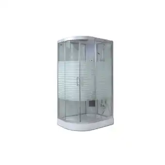 Netto Marken-Discount Home Deluxe Duschkabine mit Wasserfall und Rückenmassage WHITE PEARL - 120x80 cm Links Angebot