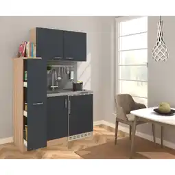 Netto Marken-Discount Respekta Miniküche MK130ESGOSC 130 cm grau - Glaskeramikkochfeld Angebot
