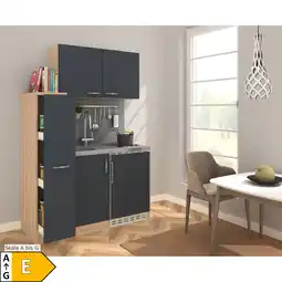 Netto Marken-Discount Respekta Miniküche MK130ESGOSC 130 cm grau - Glaskeramikkochfeld Angebot
