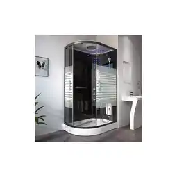 Netto Marken-Discount Home Deluxe Dampfdusche mit Wasserfall und Dampfsauna BLACK PEARL - 120x80 cm Links Angebot