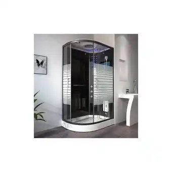 Netto Marken-Discount Home Deluxe Dampfdusche mit Wasserfall und Dampfsauna BLACK PEARL - 120x80 cm Links Angebot