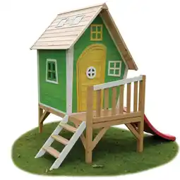 Netto Marken-Discount EXIT Fantasia 300 Holzspielhaus Grün Angebot