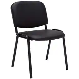 Netto Marken-Discount CLP Stapelstuhl Ken I Konferenzstuhl Mit Kunstleder-Bezug I Schwarzes Metallgestell Angebot