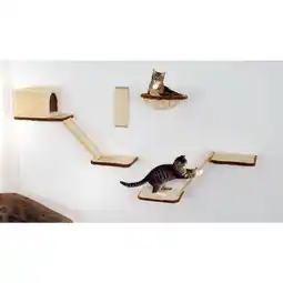 Netto Marken-Discount Silvio Design Katzen-Kletterwand 8-teilig beige Angebot