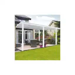 Netto Marken-Discount HOME DELUXE Terrassenüberdachung SOLIS - 434 x 303 x 226 / 278 cm Weiß Angebot