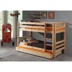 Netto Marken-Discount Vipack Furniture Hochbett Pino mit Bettschublade, natur Angebot