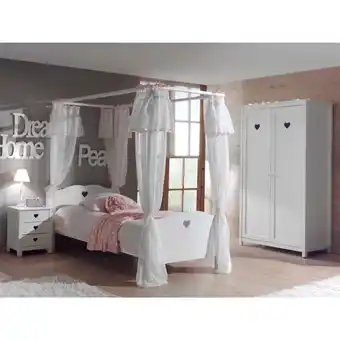 Netto Marken-Discount Vipack 4tlg. Set Amori mit Himmelbett inkl. Vorhang, Nachtkommode & Kleiderschrank 2trg Angebot