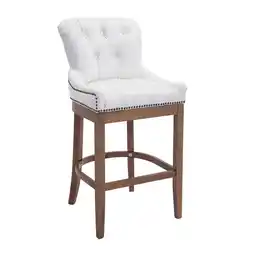 Netto Marken-Discount CLP Barhocker Lakewood Echtleder-Bezug I Gepolstert I Gestell Aus Hellem Holz Angebot