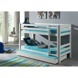 Netto Marken-Discount Vipack Furniture Etagenbett Pino mit Bettschublade, weiß Angebot